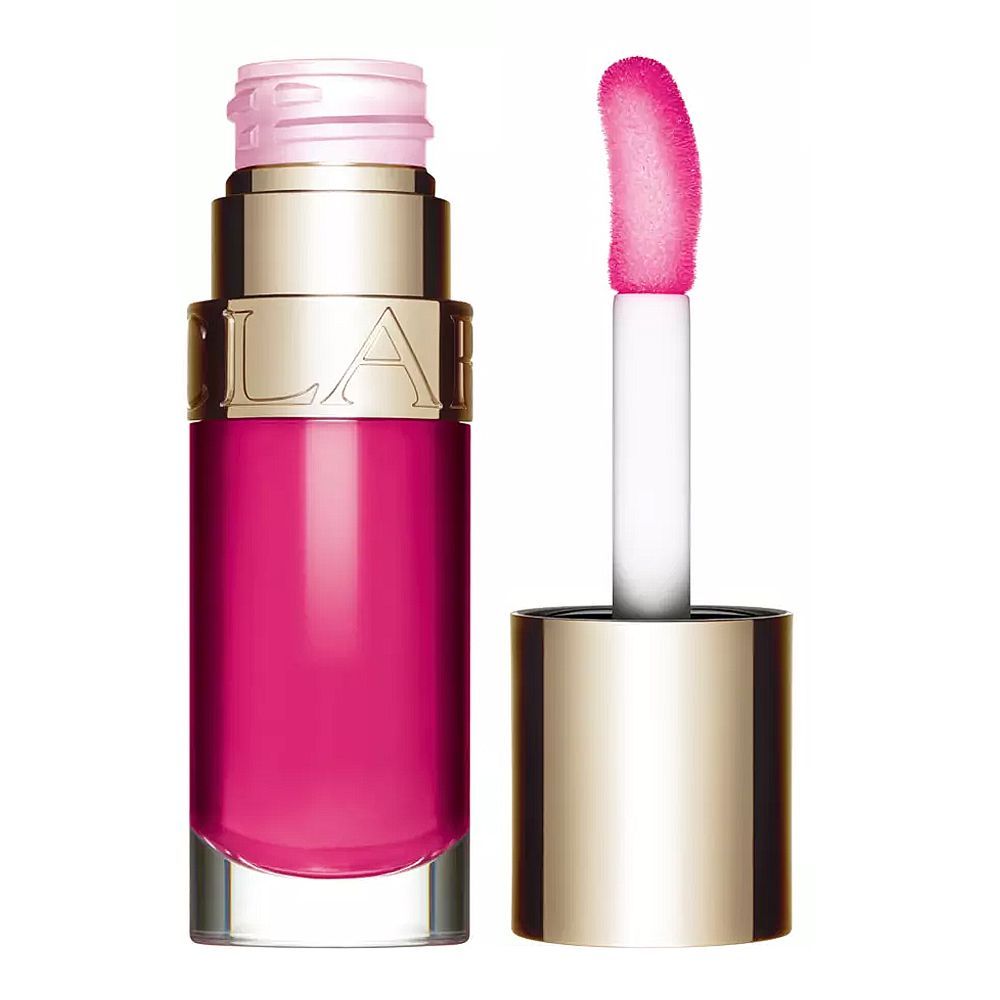 Clarins Paris Lip Comfort Oil With Sweetbriar Rose Oil, 02 Raspberry, 7ml - Main Image