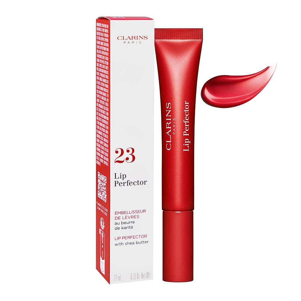 Clarins Paris Lip Perfector Balm With Shea Butter, 23 Pomegranate Glow, 12ml - Main Image
