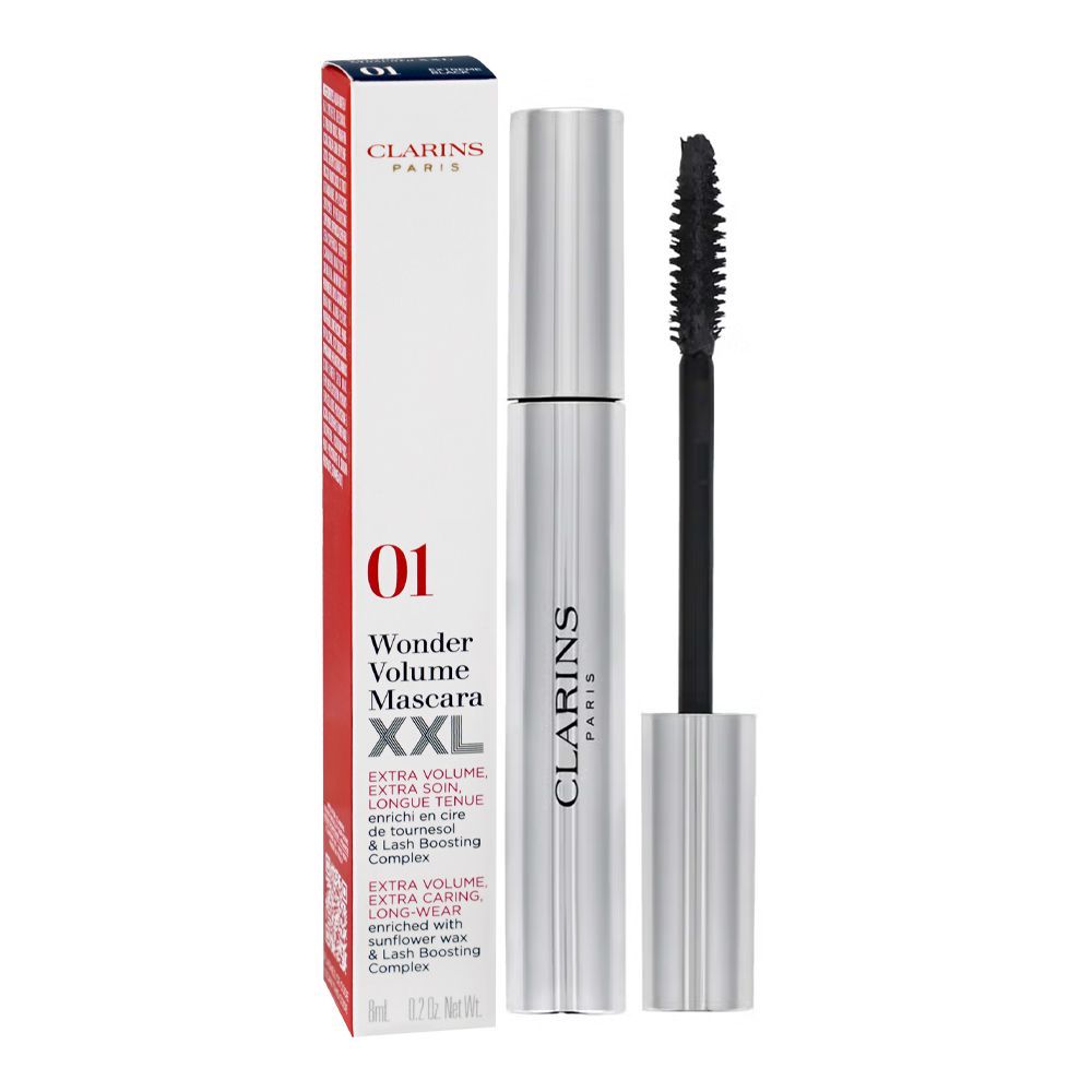 Clarins Paris Wonder Volume XXL Mascara, 01 Extreme Black, 8ml - Main Image