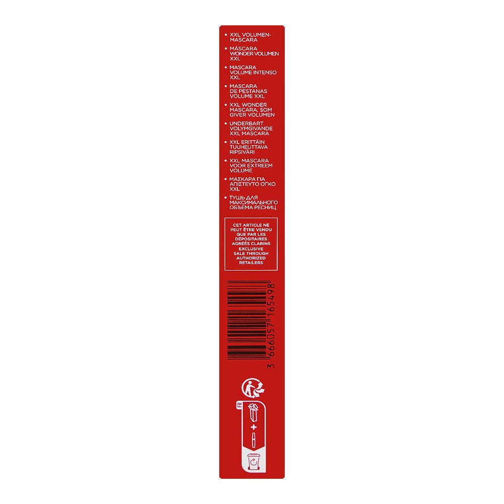Clarins Paris Wonder Volume XXL Mascara, 01 Extreme Black, 8ml - Image 3