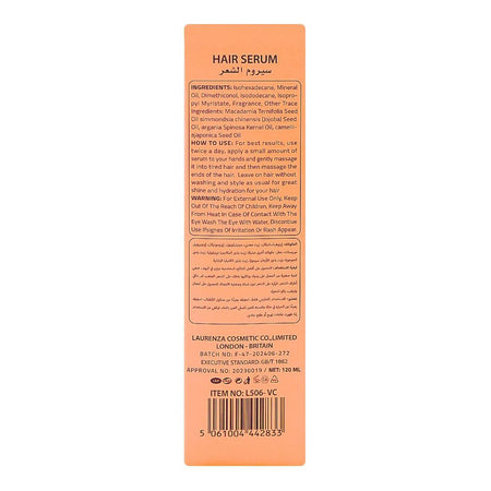 Laurenza Vitamin C Hair Serum, Mineral Oil, Ternifolia Seed Oil & Jojoba Seed Oil, For Hair Growth, 120ml - Image 2