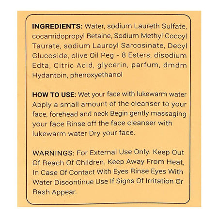 Laurenza Vitamin E Face Wash, Olive Oil, Citric Acid, For Skin Freshness, 100ml - Image 3