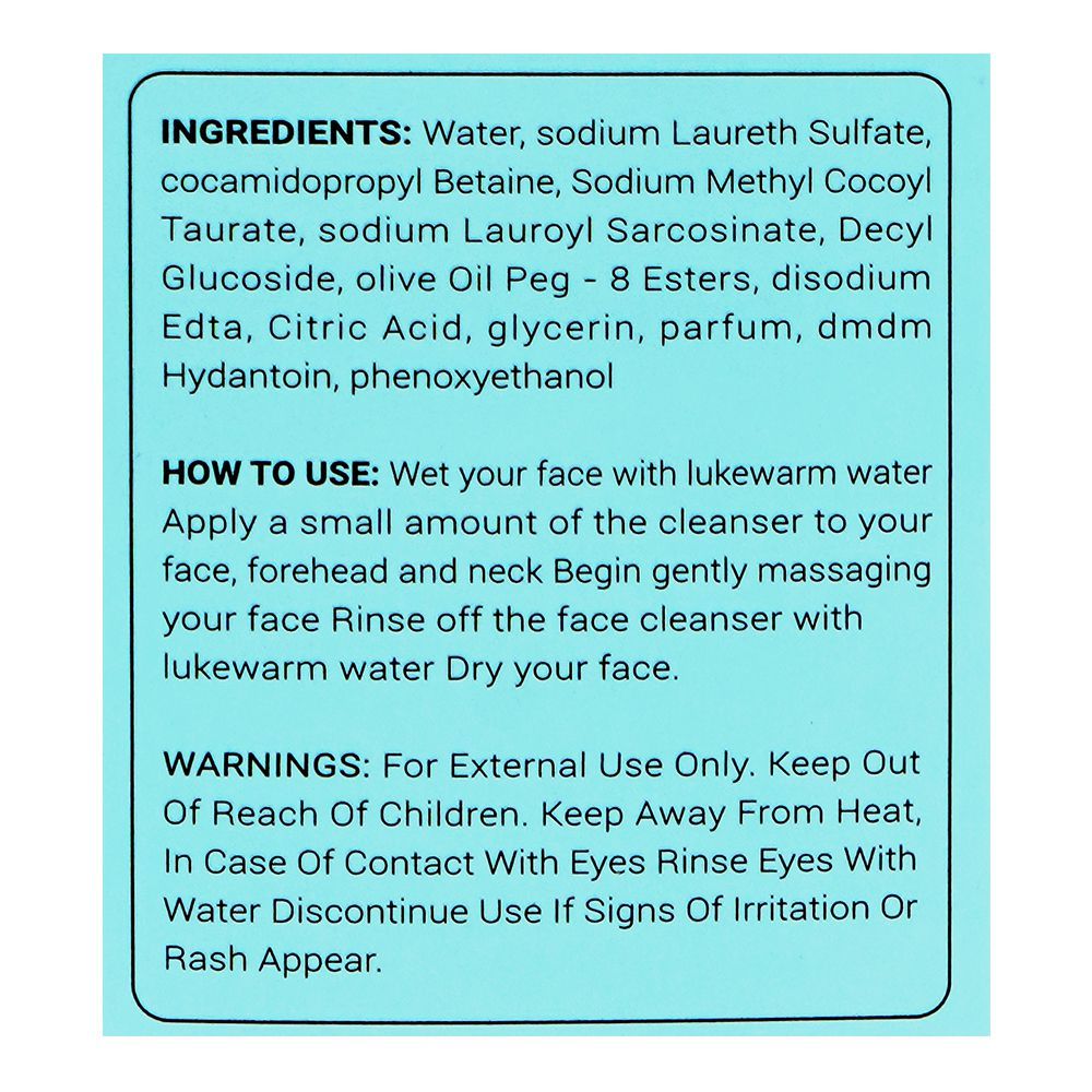 Laurenza Hyaluronic Acid Face Wash, Citric Acid, Glycerin, For Smooth & Moisturized Skin, 100ml - Image 3