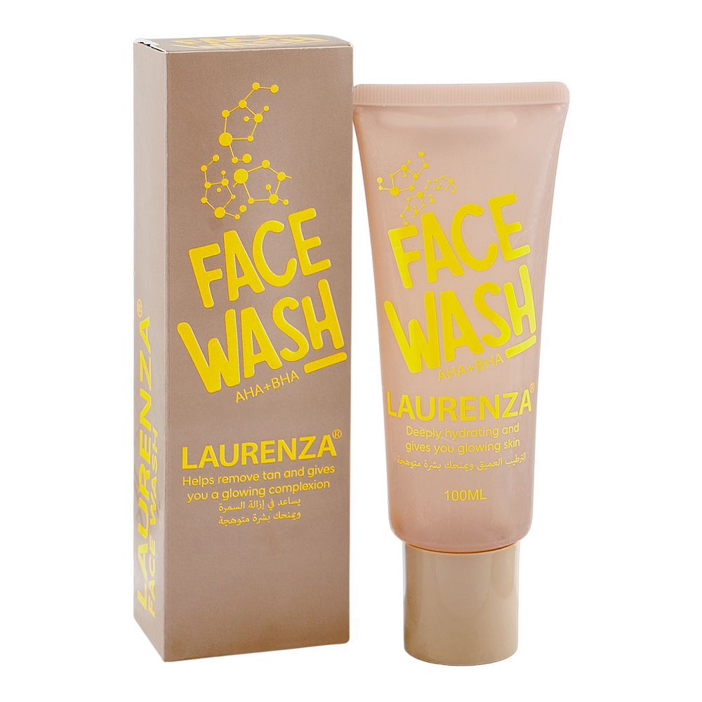 Laurenza AHA + BHA Face Wash, Citric Acid, Olive Oil, 100ml - Main Image