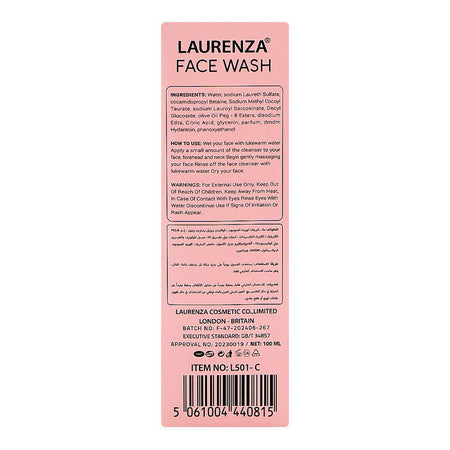 Laurenza Collagen Face Wash, Citric Acid, Glycerin, For Skin Nourishment, 100ml - Image 2