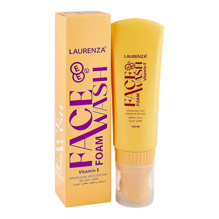 Laurenza Vitamin E Foam Face Wash, Olive Oil, Glycerin, 100ml - Main Image