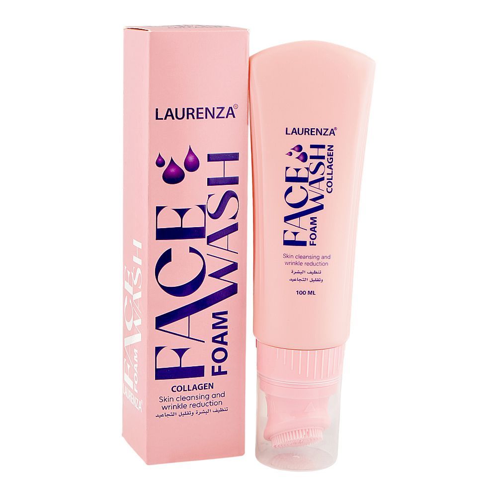 Laurenza Collagen Foam Face Wash, Glycerin, For Wrinkle Free Skin, 100ml - Main Image