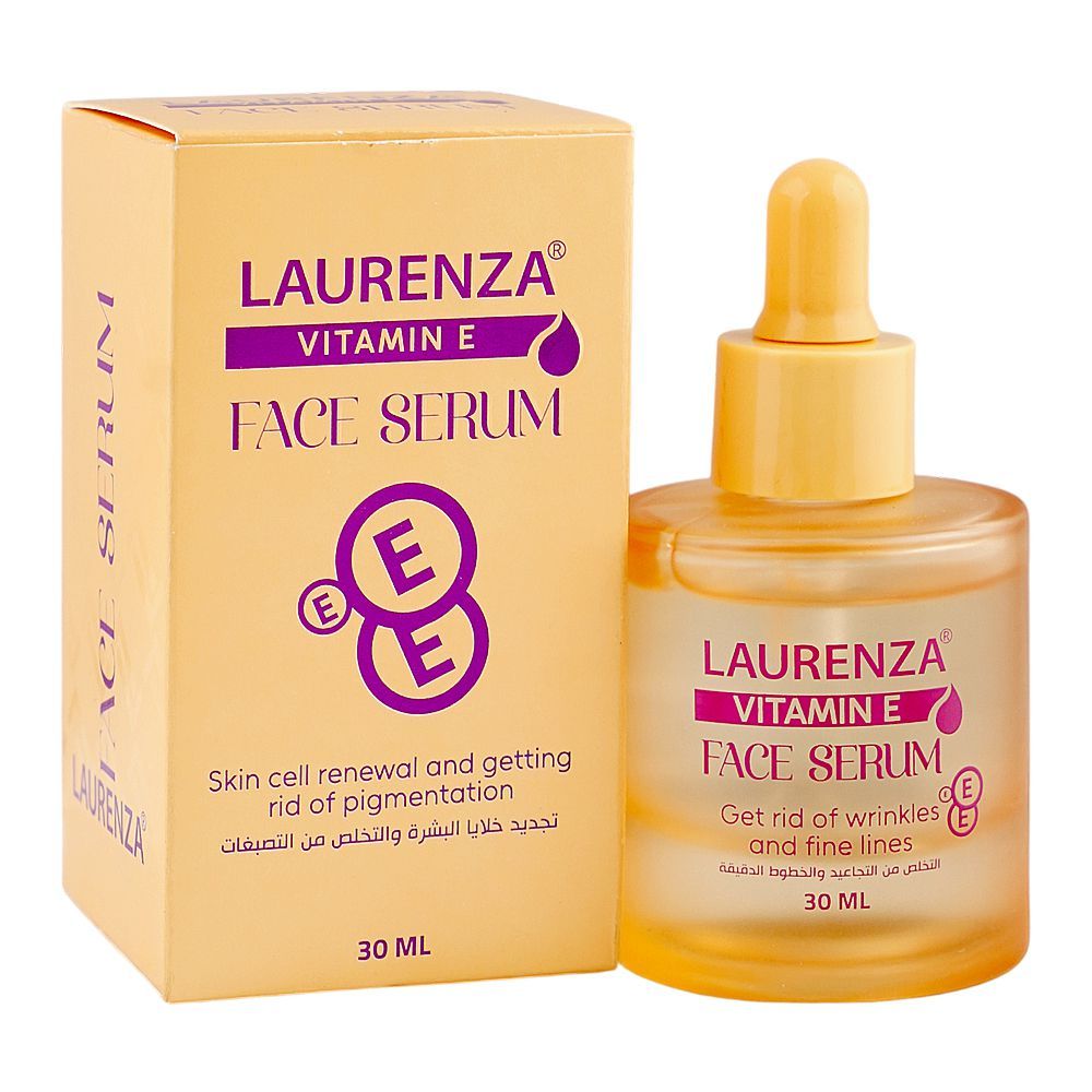 Laurenza Vitamin E Face Serum, Glycerin, Niacinamide, For Skin Pigmentation, 30ml - Main Image
