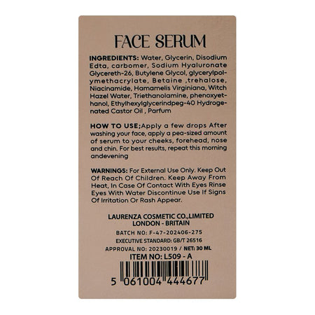 Laurenza AHA + BHA Face Serum, Glycerin, Niacinamide, For Moisturizing Skin, 30ml - Image 2