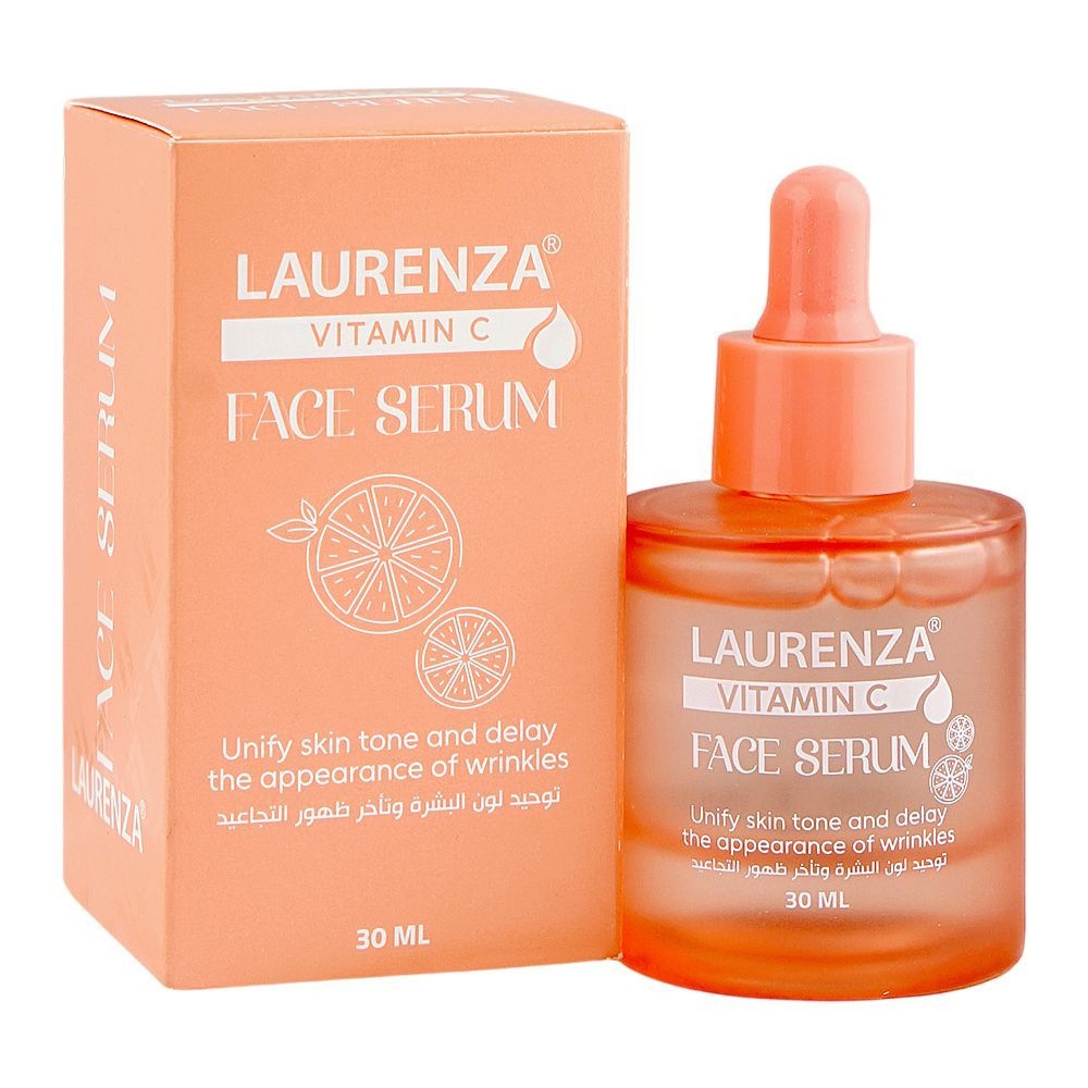 Laurenza Vitamin C Face Serum, Niacinamide, Hydrogen Castor Oil, For Wrinkle-Free Skin, 30ml - Main Image