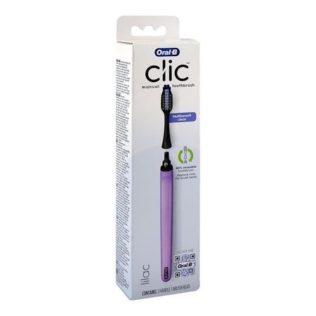 Oral-B Clic Lilac Manual Toothbrush, Lilac - Image 3