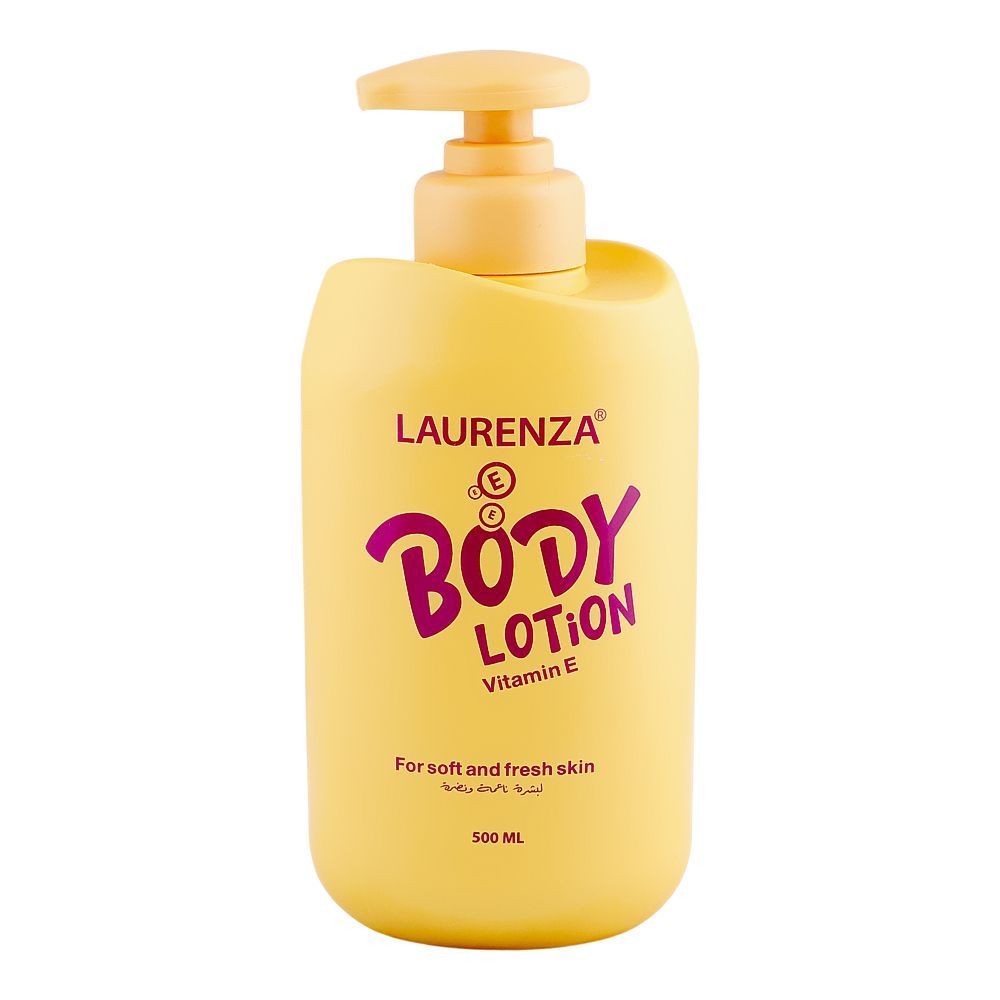 Laurenza Vitamin E Body Lotion, Glycerin, Citric Acid, For Soft & Fresh Skin, 500ml - Main Image
