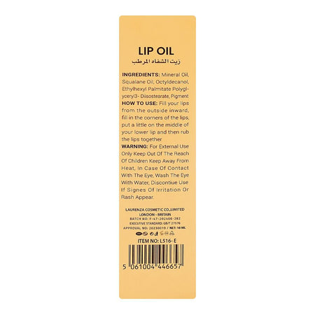 Laurenza Vitamin E Lip Oil, Mineral Oil, For Nourished Skin, 18ml - Image 2