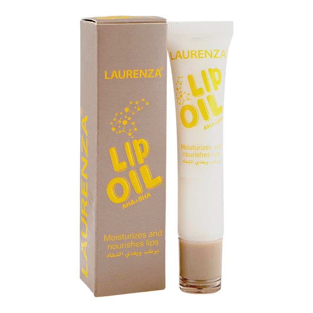 Laurenza AHA + BHA Lip Oil, Mineral Oil, For Nourished Lips, 18ml - Main Image