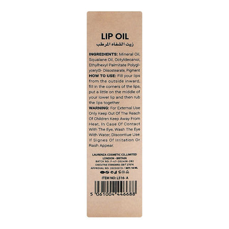 Laurenza AHA + BHA Lip Oil, Mineral Oil, For Nourished Lips, 18ml - Image 2