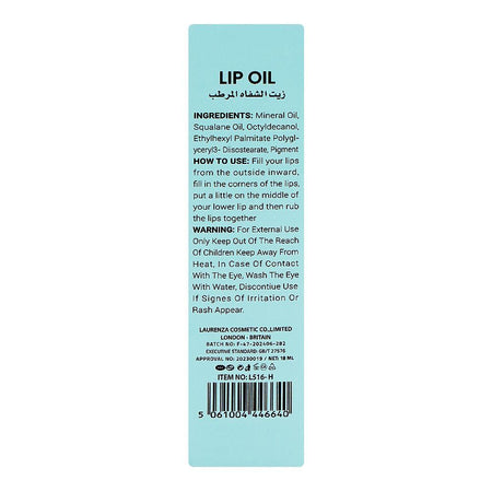 Laurenza Hyaluronic Acid Lip Oil, Mineral Oil, For Nourished Lips, 18ml - Image 2