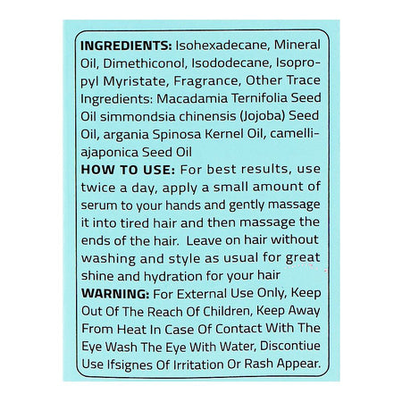 Laurenza Hyaluronic Acid Hair Serum, Mineral Oil, Jojoba Oil, For Damaged Hair, 120ml - Image 3