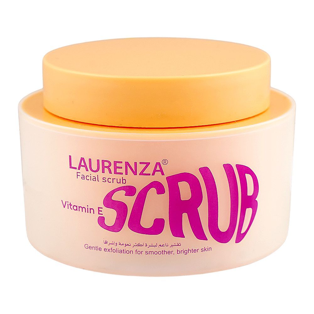 Laurenza Vitamin E Facial Scrub, Mineral Oil, Glycerin & Shea Butter, For Smoother & Brighter Skin, 100ml - Main Image