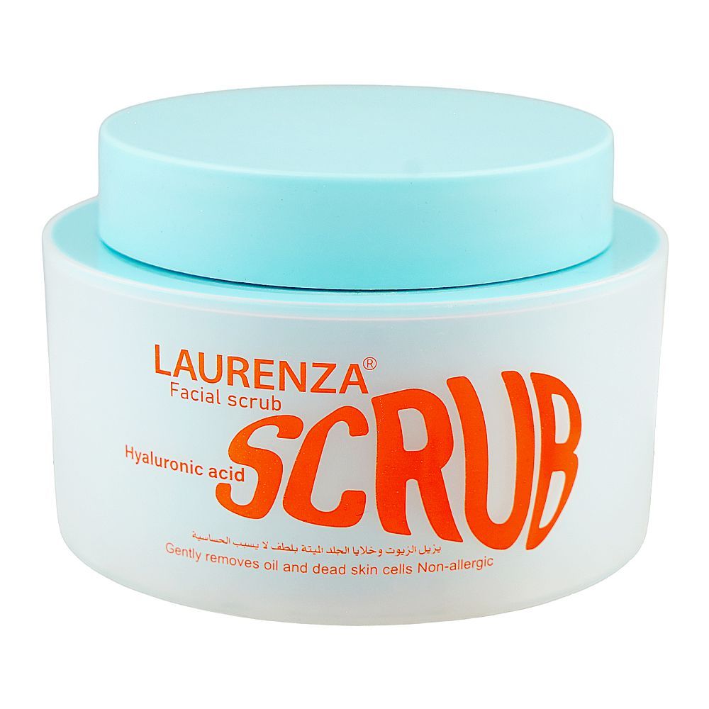 Laurenza Hyaluronic Acid Facial Scrub, Mineral Oil, For Dead Skin Cells, 100ml - Main Image