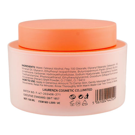 Laurenza Vitamin C Facial Scrub, Mineral Oil, Glycerin, For Reducing Fine Lines, 100ml - Image 2