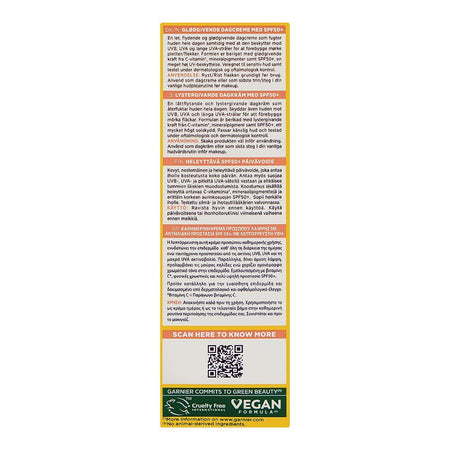 Garnier Skin Active Vitamin C Daily UV Glow-Boosting Fluid, SPF50+ Vegan, 40ml - Image 2