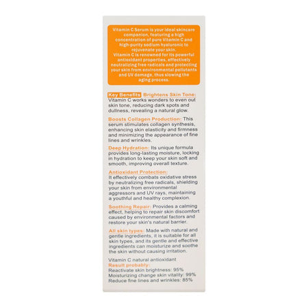 Century Beauty Vitamin C Serum, Orange Extract & Hyaluronic Acid, For All Types Of Skin, 30ml - Image 4