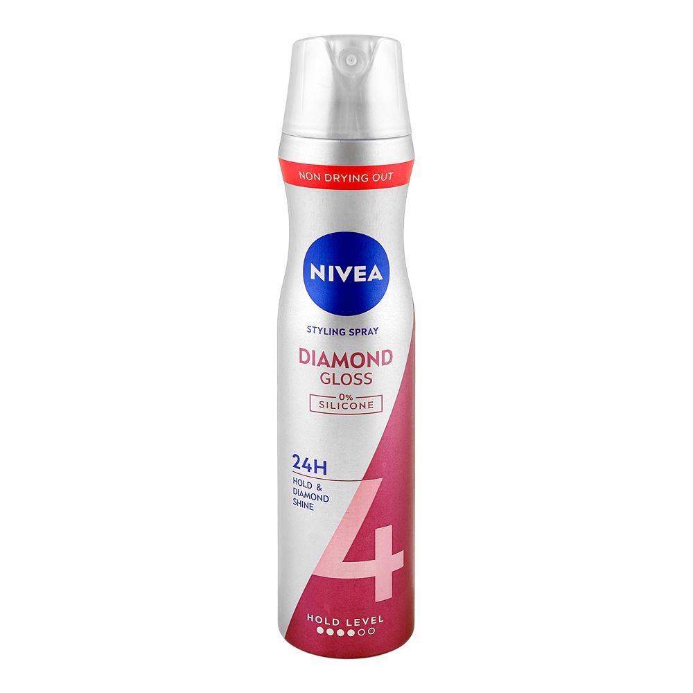 Nivea 24H Diamond Gloss Hold & Diamond Shine Hold Level 4 Styling Spray, 250ml - Main Image