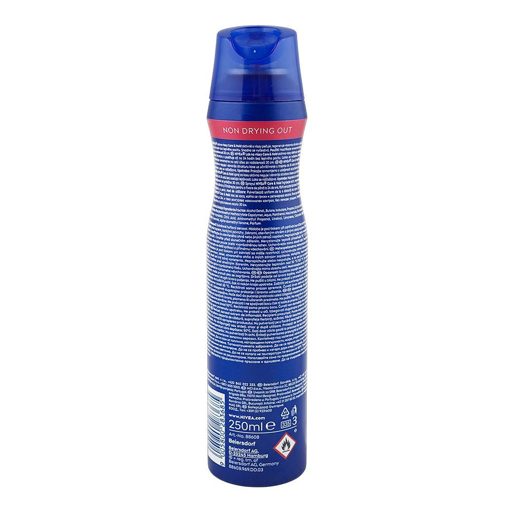 Nivea 24H Care & Hold Natural Hold Level 4 Styling Spray, Panthenol & Vitamin B3, 250ml - Image 2