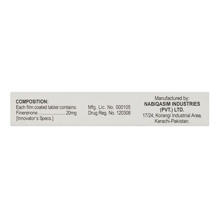 N Pharma Fineron Tablet, 20mg, 14-Pack - Image 4