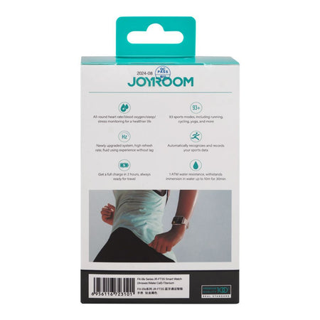 Joyroom 1.96 Inches HD TFT Display Fit-Life Series Smart Watch, 350mAh Battery, 1 ATM Water Resistance, 8-10 Days Run Time, Titanium, JR-FT3S - Image 3