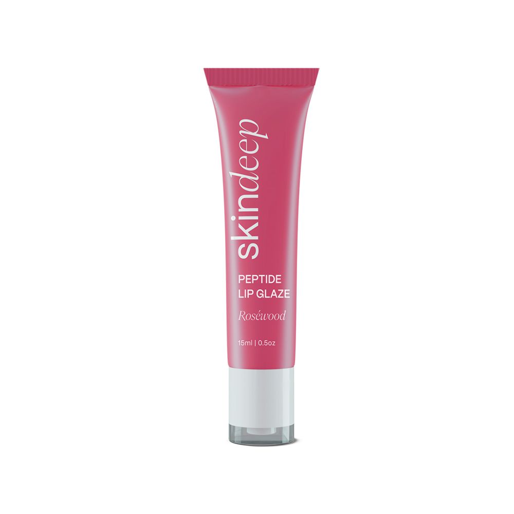 Skin Deep Peptide Lip Glaze, Shea Butter, Rosewood, 15ml - Main Image