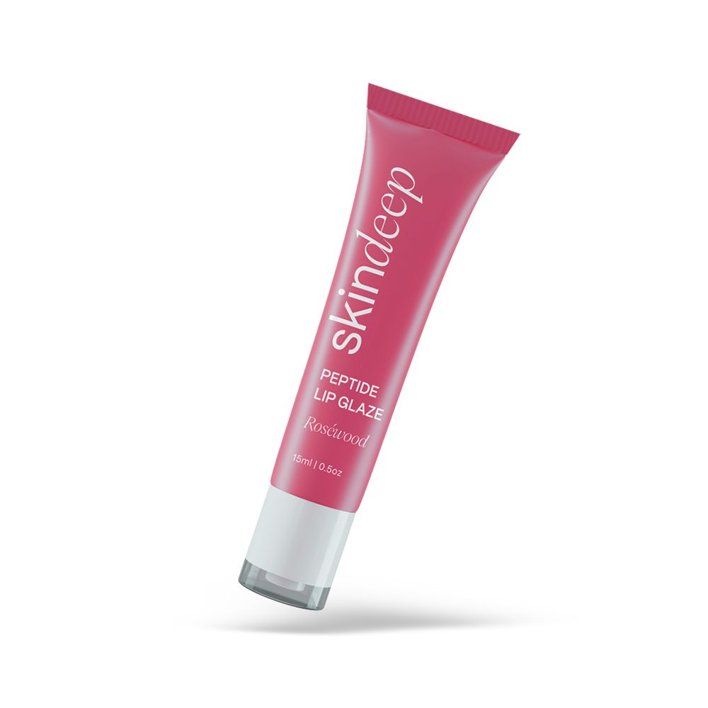 Skin Deep Peptide Lip Glaze, Shea Butter, Rosewood, 15ml - Image 2