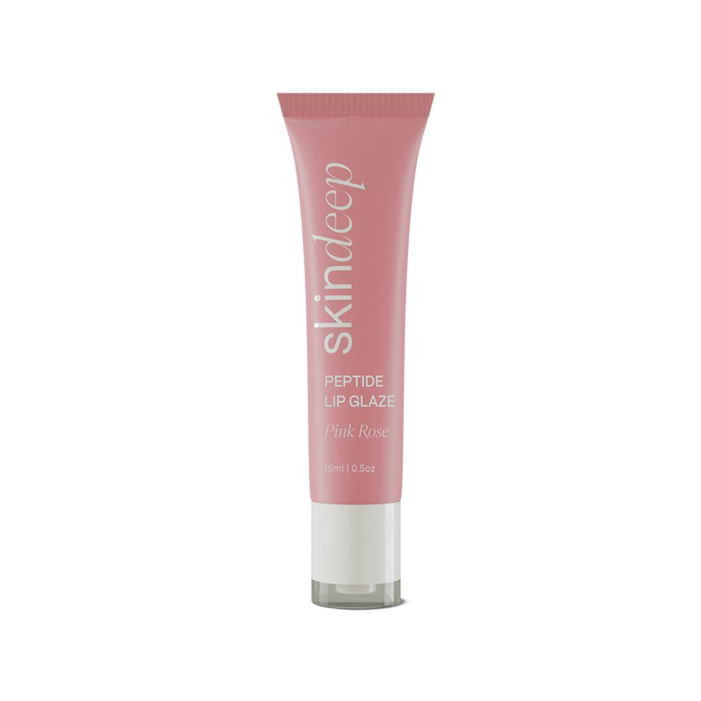 Skin Deep Peptide Lip Glaze, Shea Butter, Pink Rose, 15ml - Main Image