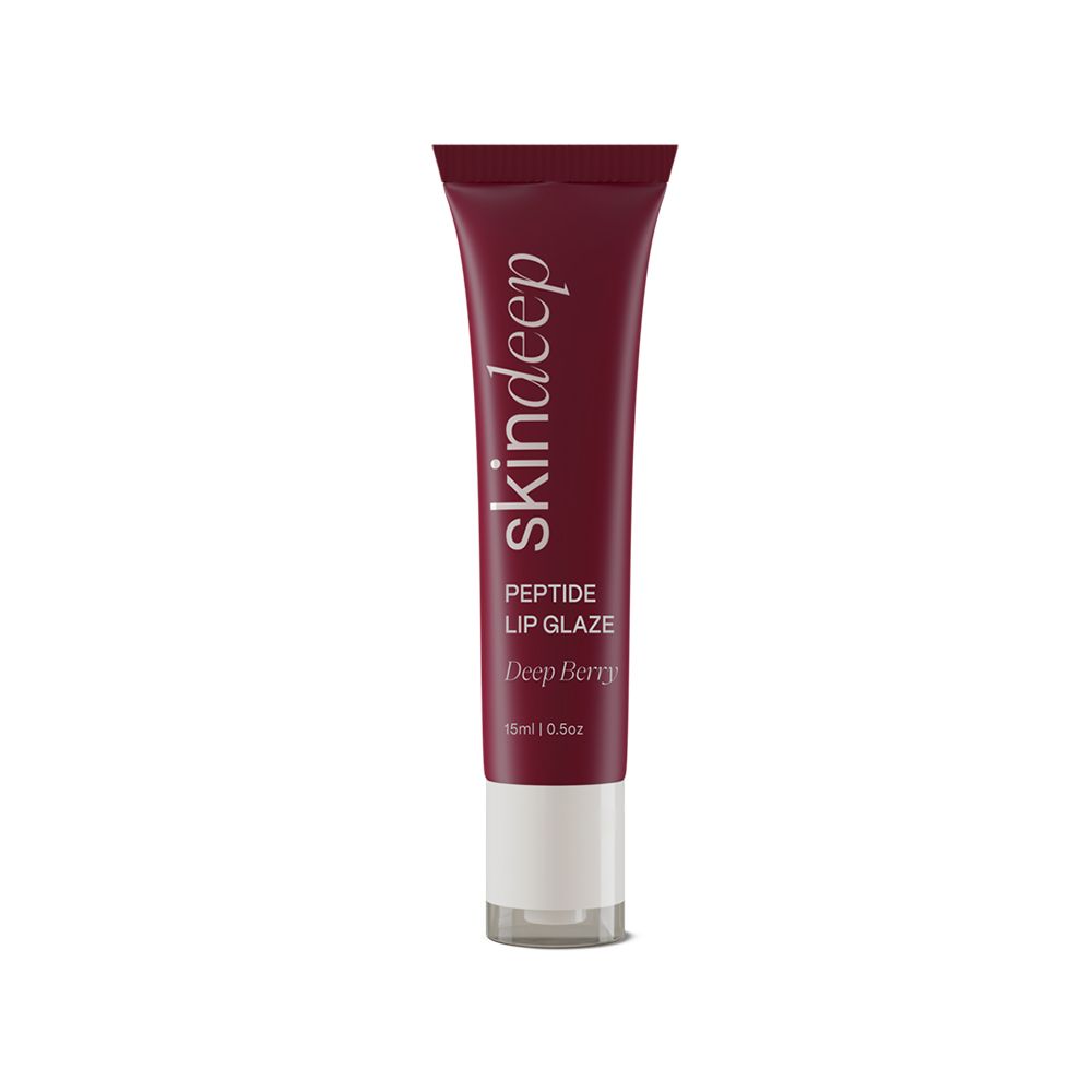 Skin Deep Peptide Lip Glaze, Shea Butter, Deep Berry, 15ml - Main Image