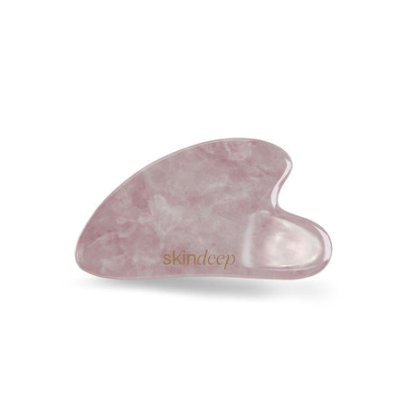 Skin Deep Rose Quartz Crystal Heart Gua Sha Tool - Main Image