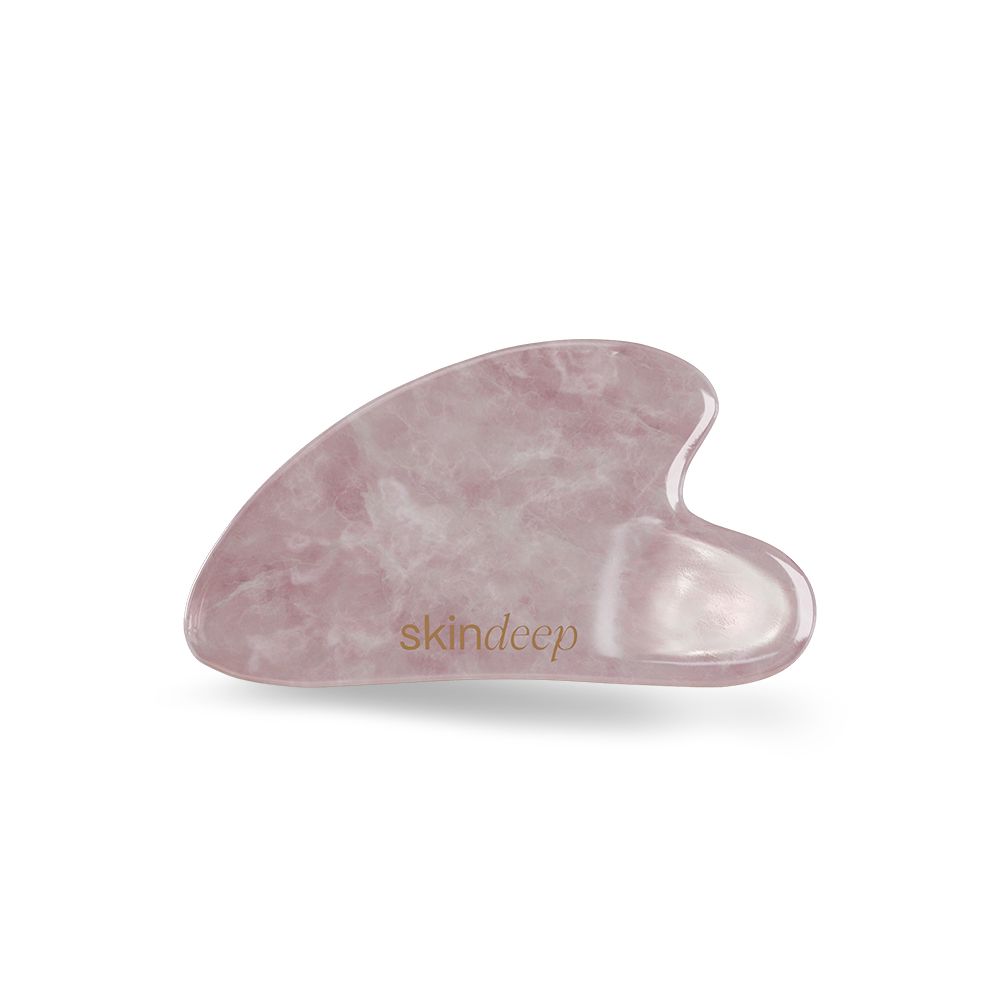 Skin Deep Rose Quartz Crystal Heart Gua Sha Tool - Main Image