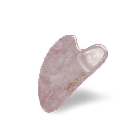 Skin Deep Rose Quartz Crystal Heart Gua Sha Tool - Image 2