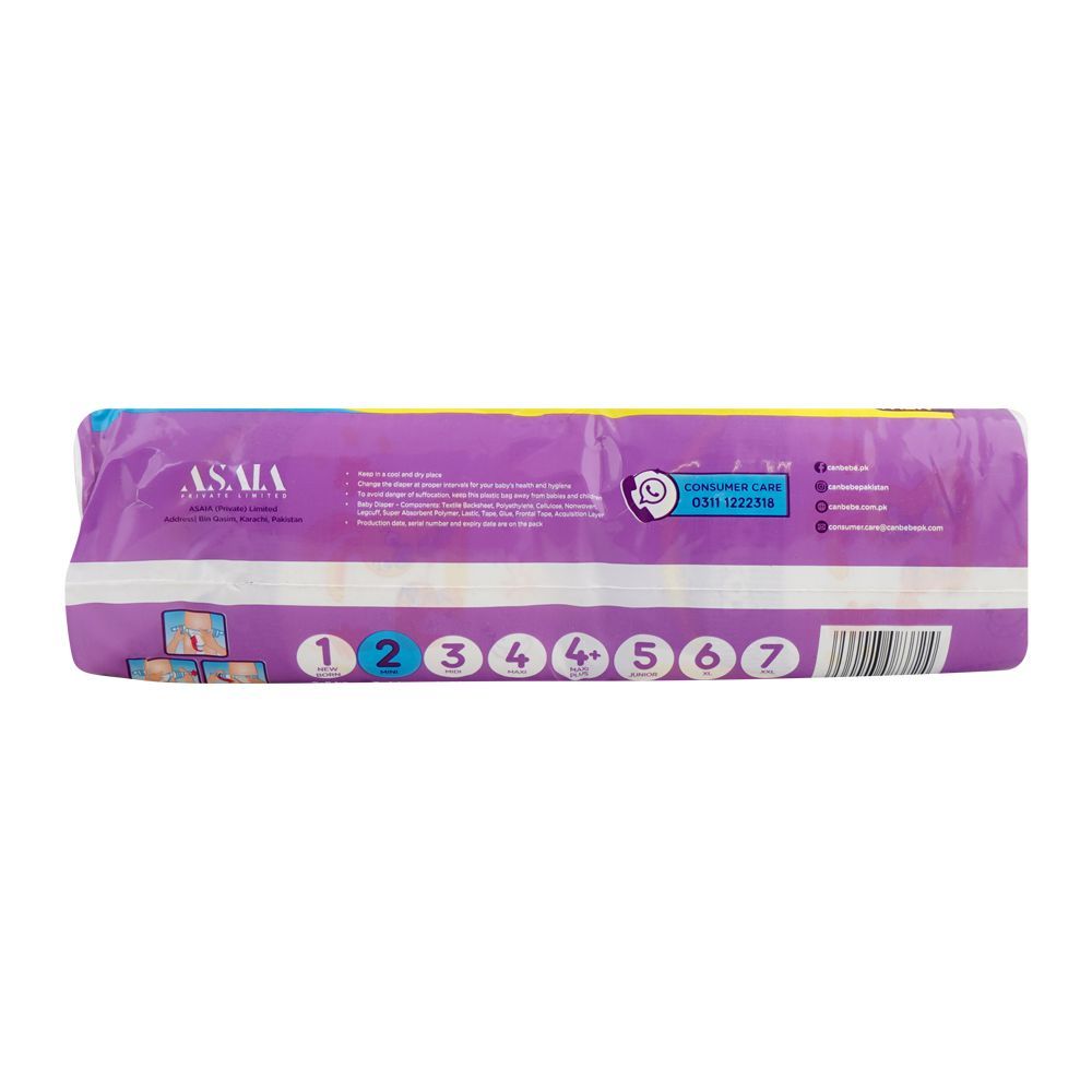 Canbebe Diapers Economy Pack, Mini No.2, 3-6KG, 34-Pack - Image 4