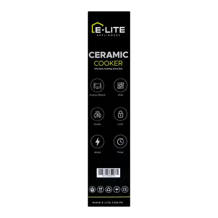 E-Lite Ceramic Cooker Hot Plate, 2000W, 220-240V, ECC-006 - Image 5