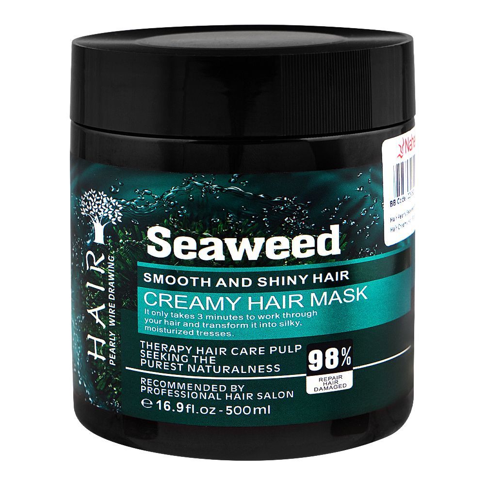 Hair Pearly Wire Drawing Seaweed Smooth And Shiny Hair Creamy Hair Mask, Vitamin B5, For Damaged Hair, 500ml - Main Image