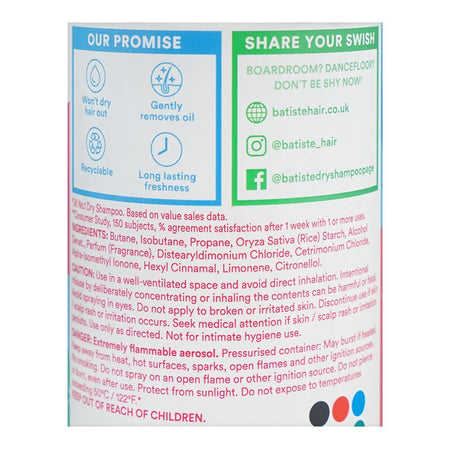Batiste Lifted Confident Jasmine Dry Shampoo, 280ml - Image 3