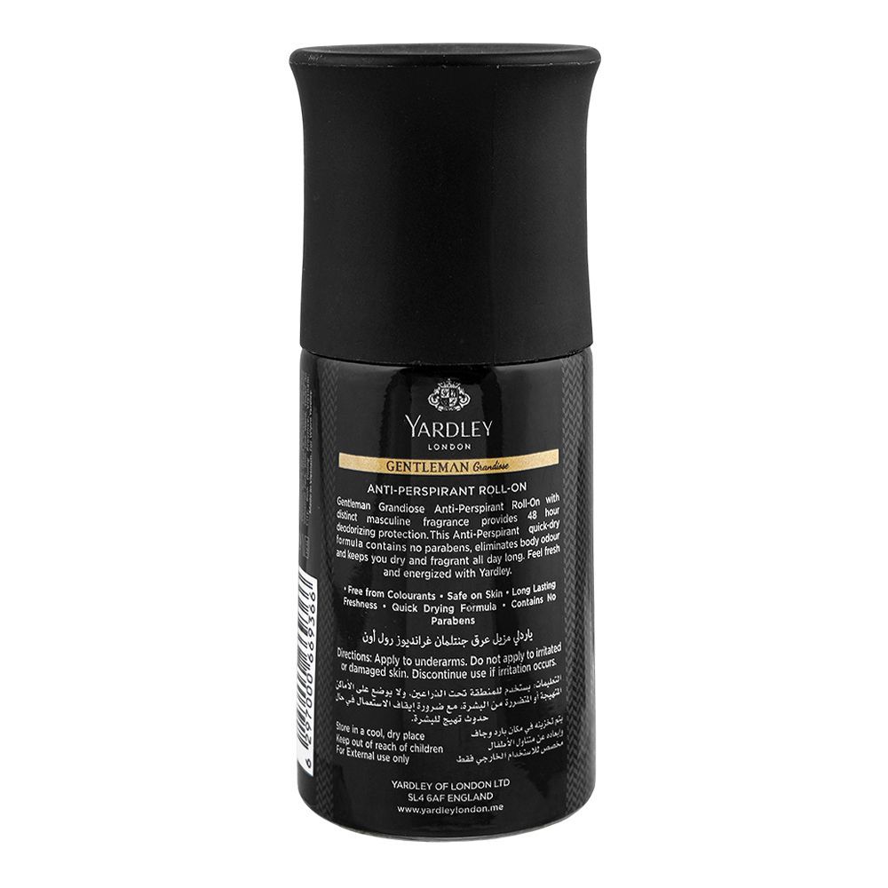 Yardley Gentleman Grandiose Roll On, Anti-Perspirant, 50ml - Image 2