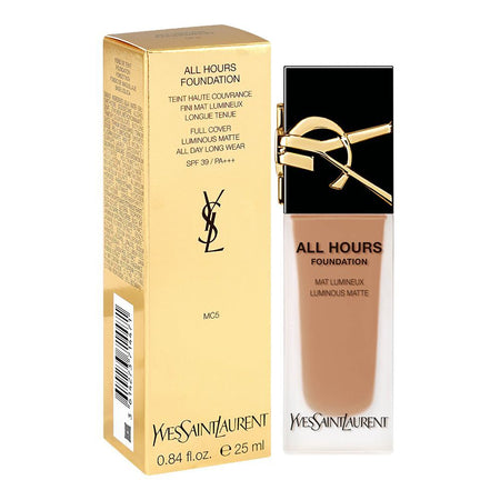 Yves Saint Laurent All Hours Teint Haute Full Coverage Luminous Matte SPF39 Foundation, MC5, 25ml - Image 2