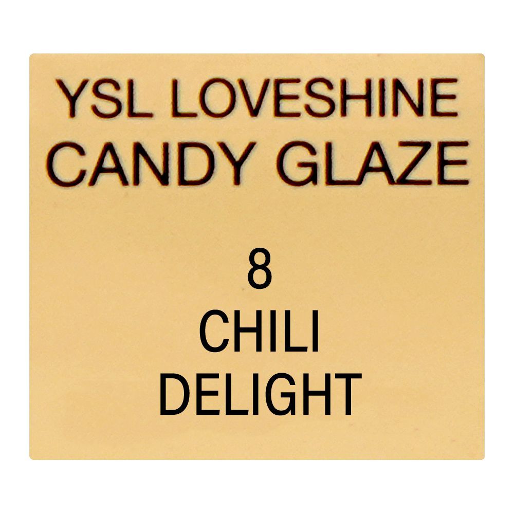 Yves Saint Laurent Love Shine Candy Glaze Glossy Shine Lip Gloss Stick, 8 Chili Delight, 3.2g - Image 6