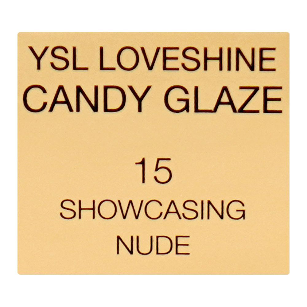 Yves Saint Laurent Love Shine Candy Glaze Glossy Shine Lip Gloss Stick, 15 Showcasing Nude, 3.2g - Image 6