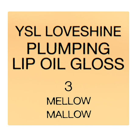 Yves Saint Laurent Love Shine Plumping Lip Oil Gloss, 3 Mellow Mellow, 6ml - Image 6