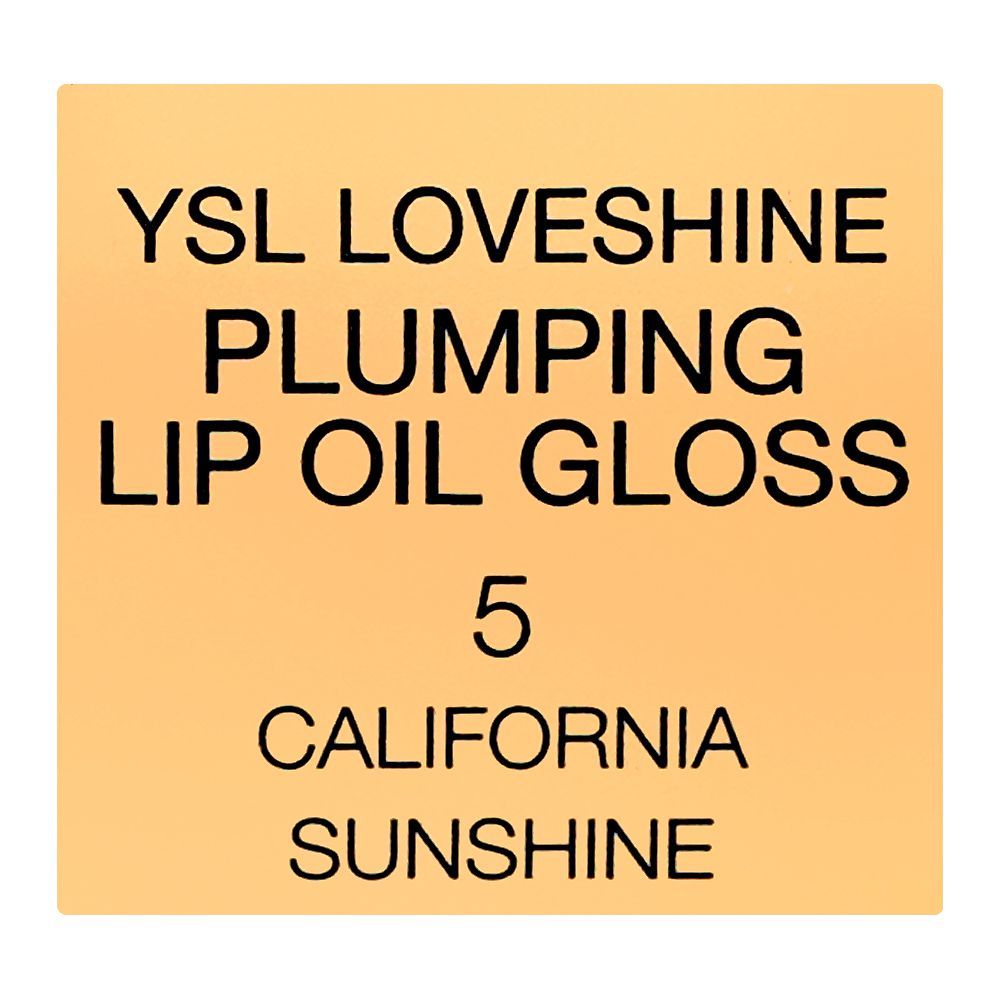 Yves Saint Laurent Love Shine Plumping Lip Oil Gloss, 5 California Sunshine, 6ml - Image 6