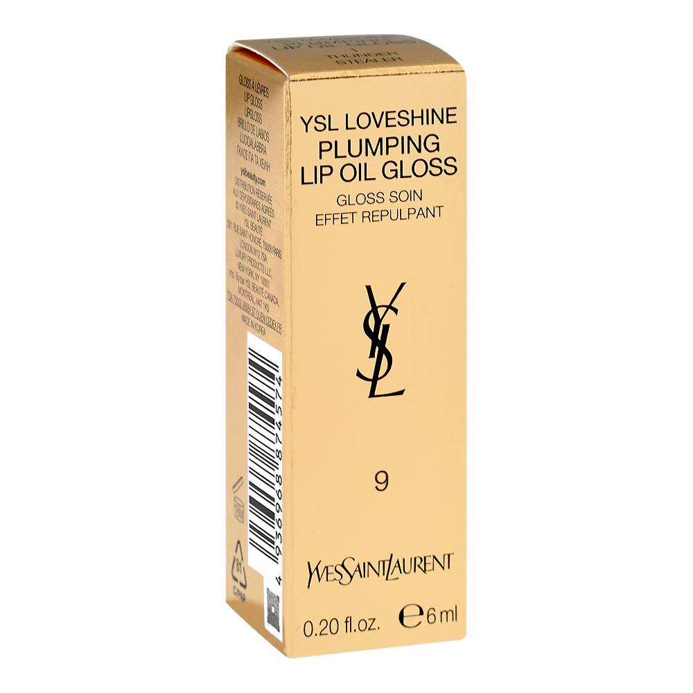 Yves Saint Laurent Love Shine Plumping Lip Oil Gloss, 9 Cherry Flash, 6ml - Image 2