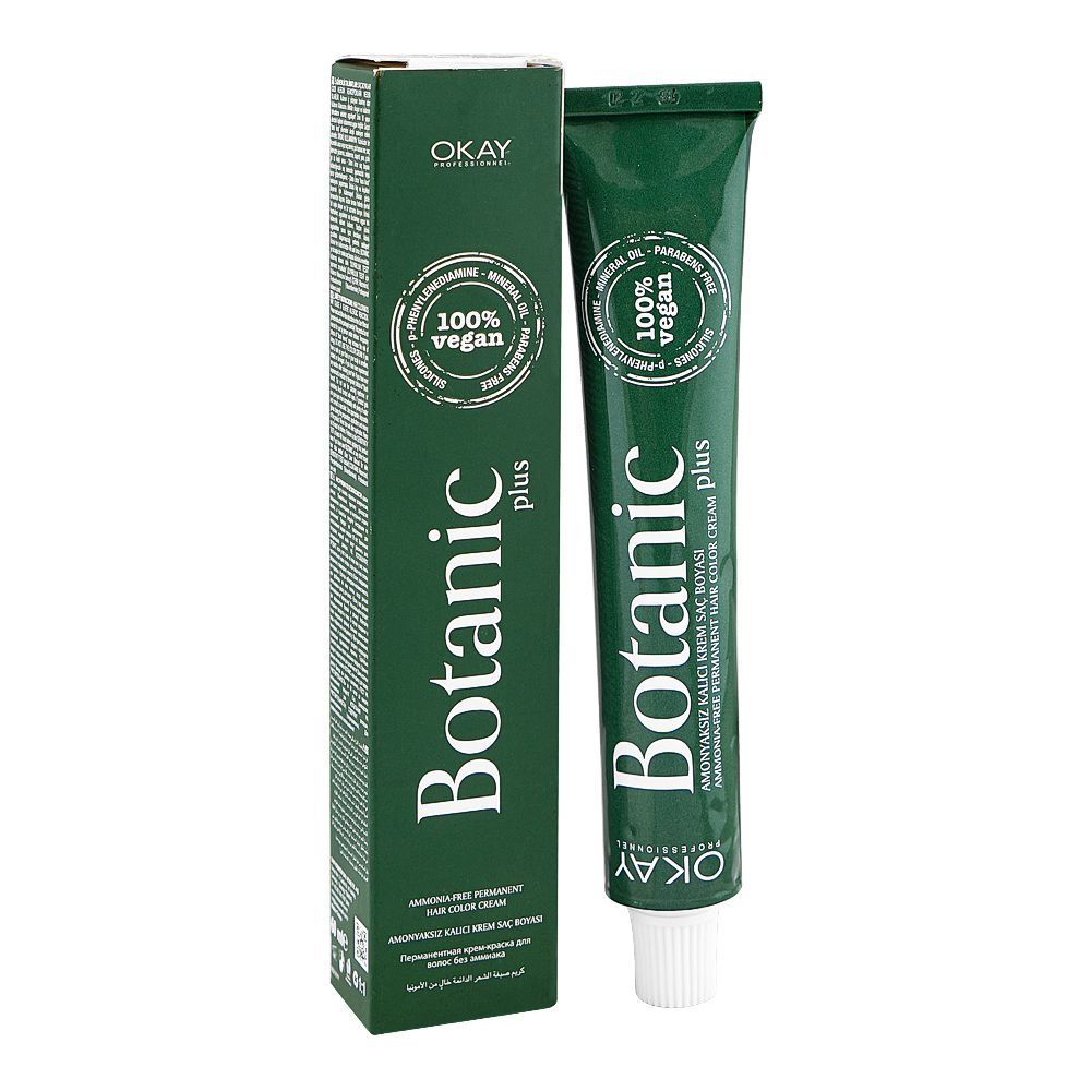 Okay Botanic Hair Colour Cream Plus, Ammonia-Free, 60Ml, No. 8.443 Light Blonde Intense Copper Golden - Main Image