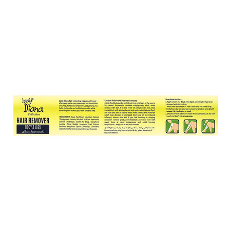 Lady Diana Vitamin E & Lemon Extract All Skin Type Hair Removal Cream, For All Types Of Skin, 100g - Image 2